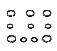 babominimer Pneumatic Wrench Socket Retainer for Ring Set with O-for Ring, Metal Retaining Clips Compatible with 3/8 1/2 3/4 1 Inch Air Wrenches, Black 5 Sets for S(B)