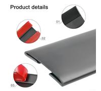babominimer PVC Under Door Draft Stopper Seal Strip 1m Weather Stripping for for Sound Insulation Wind Block Cold Hot Air Blocker Energy Saving Proof Easy Install for for Home(Black)