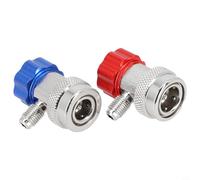 babominimer R134a Automotive Air Conditioning Adapter Coupler Set - High & Low Pressure Quick Connect Fittings for A/C System Charging, Evacuation and Diagnosis - Metal Co