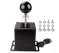 babominimer Racing Simulator Manual Gear Shift Knob with Aluminum Alloy and Carbon Fiber Construction, Ergonomic Design, Realistic Gear Simulation, Compatible(7-HB039)