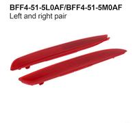 babominimer Rear Bumper Reflector Tail Lights Lamps ABS Red Lens Compatible with for 3 2008-2012, Direct Replacement Reflex Assemblies Left and Right Pair, OEM