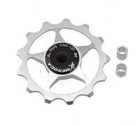 babominimer Rear Derailleur Wheel 11T 13T Guide Pulley System with Sealed Steel Bearings, High Strength Aluminum Alloy, Waterproof Dustproof Replacement for Road(13T silver)
