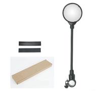 babominimer Rearview Mirror with 360° Adjustable Convex Acrylic Lens, Handlebar Mount Cycling Safety Mirror for Road and Mountain Bikes, Fits Round Tube Diameter