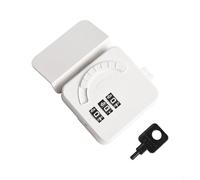 babominimer Refrigerator Lock Combination for Mini Fridge and Cabinet - Keyless Password Lock with ABS Material, 55x75mm, White - Secure & for Easy Installation for Home(A)