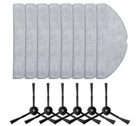 babominimer Robot Vacuum Replacement Kit with Side Brushes and Mop Cloths, Compatible with RV30 Max, RV30 Max Plus, RV20 Max, RV20 Max Plus, Sturdy Microfiber Nylon (B)