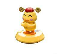 babominimer Rotating Solar Car Figure, Solar-Powered Car Ornament with Swinging Motion for Car Interior, Mount, ABS Material, Fits Front of Vehicle,(Duckling)