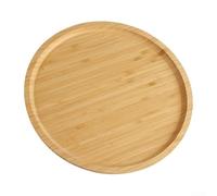 babominimer Round Wooden Serving Tray 20/25/30cm - Multi-Size Tableware Stand for Serving Pizza, Fruit, Bread, Snacks, Breakfast or Drinks in Kitchen and Parties(30x30x1.5cm)