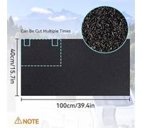 babominimer RV A/C Replacement Filter Foam, 16 x 40 x 1/4 Inches, 50PPI Air Conditioner Filter for Most RV AC Units, Cut to Fit Size, Black