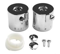 Babominimer Shower Handle Knobs, 1 Pair Chrome Thermostatic Shower Temperature Control Handle, ABS Plastic, 40mm x 40mm