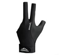 babominimer Snooker Billiard Cue Glove for Left Hand - 3 Finger Open Design with Non-Slip Silicone Palm, Adjustable Wrist, Smooth Low-Friction Fit, Breathable Polyester(E L)