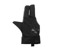 babominimer Snooker Billiard Cue Glove for Left Hand - 3 Finger Open Design with Non-Slip Silicone Palm, Adjustable Wrist, Smooth Low-Friction Fit, Breathable Polyester(E M)