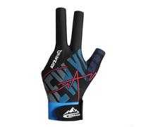 babominimer Snooker Billiard Cue Glove for Left Hand - 3 Finger Open Design with Non-Slip Silicone Palm, Adjustable Wrist, Smooth Low-Friction Fit, Breathable Polyester(A L)