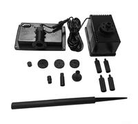 babominimer Solar Pond Pump Set 1.5W 7V Solar Powered Submersible Fountain Pump with 180L/H Flow and 100cm Lift, Monocrystalline Silicon for Outdoor Garden Ponds, Pools
