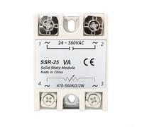 babominimer Solid-State For Relay -10VA to -100VA 3V DC Control with Flame-Retardant ABS Housing and Copper Heat Sink for Industrial Electrical Loads, 62x45mm(-25VA)