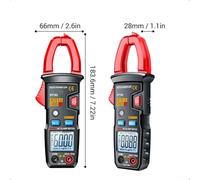 babominimer ST183 Clamp Multimeter with Backlit LCD, 400A AC/DC Current, NCV Voltage Detection, 35mm Jaw Opening, Data Hold and Auto Power Off for Automotive