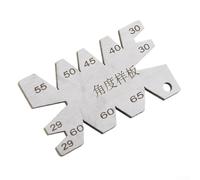 babominimer Stainless Iron Thread Cutting Gauge Tool Setting Template with 8 Angles 29°-65° for for Metal Lathe Turning Cutter Angle Checking, Mini Stainless Steel Angle