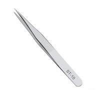babominimer Stainless Steel Anti-Static Tweezers for for Electronic Repair, Anti-Magnetic Fine Tip Tool for for Mobile Phone, Computer, Circuit Board and Small Parts(ST-10)