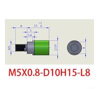 babominimer Stainless Steel Buffer Screw with Dual Wrench Position and PU Coated Block for for Internal and External Threading, Rust Resistant, Absorbing Push Head,(M-5)