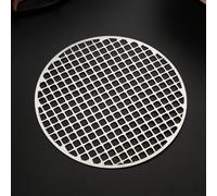 babominimer Stainless Steel Camping BBQ Grill Grid Round Mesh Baking Tray Outdoor Barbecue Cooking Rack for Camping Picnic Garden Party for Various Stoves in(24cm)