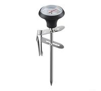 babominimer Stainless Steel Coffee Thermometer with Clamp-On Probe for for Coffee Pot, Milk Froth, and Chocolate Drinks, 0-220°F Dial Gauge with Adjustable Clip,