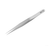 babominimer Stainless Steel Elbow Fine Tip Tweezers 14cm Anti-Static Anti-Magnetic Acid Resistant Repair Tool for for Electronics Circuit Board Small Parts Assembly(SS-12)