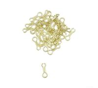 babominimer Stainless Steel Fishing Wire Eyelets Splay Rings Figure 8 Connector Loops for Do-It Molds Jig Lure and Sinkers, Lasting Erosion Resistant Hardware for(Gold medium size)
