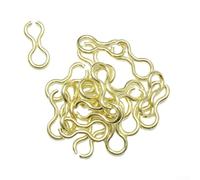 babominimer Stainless Steel Fishing Wire Eyelets Splay Rings Figure 8 Connector Loops for Do-It Molds Jig Lure and Sinkers, Lasting Erosion Resistant Hardware for(Gold large size)