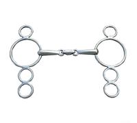 babominimer Stainless Steel Full Cheek Snaffle Horse Bit 12.5cm Mouthpiece Equestrian Tack for Training and Riding, Lasting Rust-Resistant Smooth Design for Comfort,