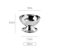 babominimer Stainless Steel Ice Cream Bowl Double Insulated Dessert Cup Wide Base Family Party Restaurant Smoothie Mousse Salad Storage Container(A)