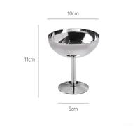 babominimer Stainless Steel Ice Cream Bowl Double Insulated Dessert Cup Wide Base Family Party Restaurant Smoothie Mousse Salad Storage Container(B)