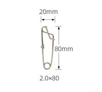 babominimer Stainless Steel Long Line Fishing Clip Snap Swivel with Heavy Duty Tuna Clip and Live Bait Trap Lock, Resistant Rigging Connector for Deep Sea,(A 20 * 80mm)