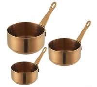 babominimer Stainless Steel Milk Pot Mini Saucepan with Long Handle for for Heating Milk Melting Butter Making Sauces Gravy Pan Small Nonstick Sauce Pan for for Home Kitchen(Rose Gold L)