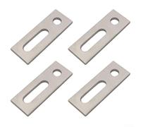 babominimer Stainless Steel Solar Panel Mounting Adapter Plate for for M10/M12 Hanger Bolts, A2 V2A Photovoltaic Rack Bracket Hardware, 80x30x5mm with Round and Slotted Holes(4Pcs)