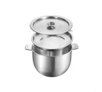 babominimer Stainless Steel Soup Oil Filter Pot with Lid, Fine Mesh Strainer for Separating Oil from Broth, Stock or Sauce, Lasting Lard Tank and Grease Saver Basin for(2.8L)