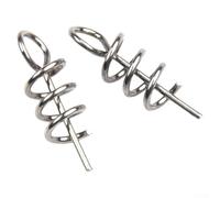 babominimer Stainless Steel Spring Lock Fishing Pins 50-Pack, Lure Pogo Pin Connectors for Soft Bait Attachment with Crank Hook, Anti-Snag Design for Secure