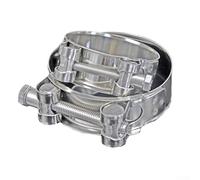 babominimer Stainless Steel T-Bolt Hose Clamps 26-79 mm Adjustable Range, 10-Piece Heavy Duty Set for Turbo Systems, Intercoolers, Radiator Hoses and Plumbing App(26-28mm)