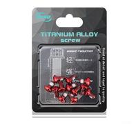 babominimer Stainless Steel T25 Torx Disc Brake Bolts M5 x 9mm for Mountain Cycling Components, Secure Lock Anti-Loosening Fasteners, Resistant, Pack(Red)