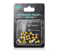 babominimer Stainless Steel T25 Torx Disc Brake Bolts M5 x 9mm for Mountain Cycling Components, Secure Lock Anti-Loosening Fasteners, Resistant, Pack(Gold)