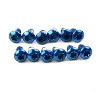 babominimer Stainless Steel T25 Torx Disc Brake Bolts M5 x 9mm for Mountain Cycling Components, Secure Lock Anti-Loosening Fasteners, Resistant, Pack(Blue)