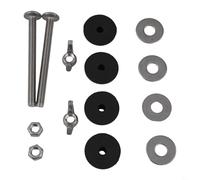 babominimer Stainless Steel Tank to Bowl Bolts Kit with Rubber Gaskets for WC Toilet Cistern to Pan Fixing and Sealing, Close Coupling Screws and Washers for Secure