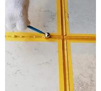 babominimer Stainless Steel Tile Grout Ball Set with Rubber Handle for Floor Seam Pressing, 4-Piece Texture Finishing Roller Tool Compatible with Ceramic Tile Joint