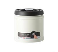 babominimer Stainless Steel Vacuum Sealed Canister with Press-Down Air, Airtight Coffee Beans Storage Jar for Kitchen, Pantry, Café or Restaurant Use, Keeps Food(White 1600ML)