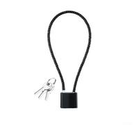 babominimer Steel Cable Padlock with Anti-Theft Alloy Lock Core for Outdoor Indoor Use, Resistant to Shearing and Smashing, Suitable for Gym Lockers, School Cabinets,(Black)