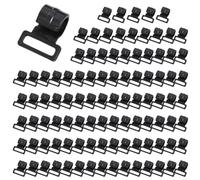 babominimer Tent Pole Hooks Set 100pcs Lasting Plastic Inner C-Clips Compatible with for Camping Tents Caravan Awning Canopy Accessories, Fits 9-25mm Poles, Black(13mm)