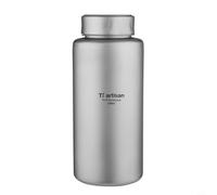 babominimer Titanium Water Bottle 700ml 1L Lightweight Camping Hiking Flask with Cloth Bag, Leakproof Wide Mouth Canteen Mug for Outdoor Sports, Tea Coffee or Water(1000ml)