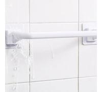 babominimer Towel Rail Wall Mounted Bathroom Towel Bar Holder Rack ABS PP Material No Drill Installation Anti Rust Scratch Resistant Design Modern Style for for Bathroom or(White L)