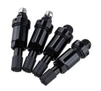 babominimer TPMS Aluminum Valve Stem Service Kit - 4-Piece Replacement for Tire Valves with Metal/Rubber Gaskets, Alloy Stems, and Fixing Nuts, Black