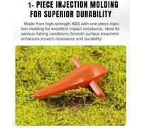 babominimer Unrigged Birds Fishing Lure 12.7cm/19cm/25.5cm Sea Fishing Trolling Bait Bright Orange High-Visibility PE Foam with Dual Stabilizing Wings for Stable Swimming(5“)