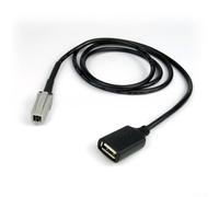 babominimer USB Adapter Cable 4 Pin Compatible With For 2019 2020 2021 CD Player Navigation ABS Material Black 100CM Easy Installation Car Radio Connection