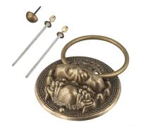 babominimer Vintage Brass Lion Head Door Knocker with Antique Bronze Finish, 100mm Beast Head Door Handle for for Villa or Courtyard Gate, Sturdy Die-Cast Metal Ring Pull